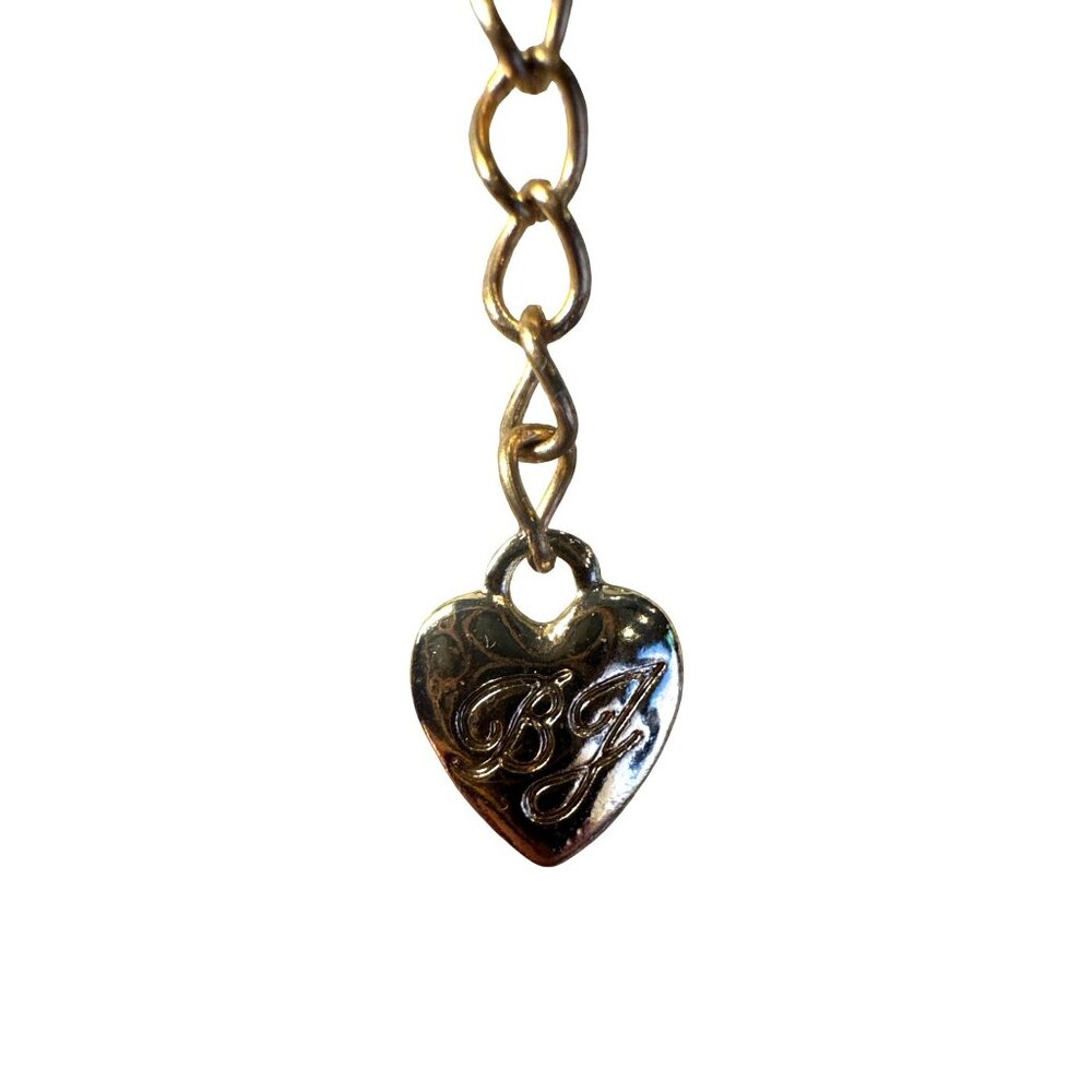 Betsey Johnson Dog Pendant Necklace Articulated Rhinestone Crystal Gold Tone - Picture 4 of 8